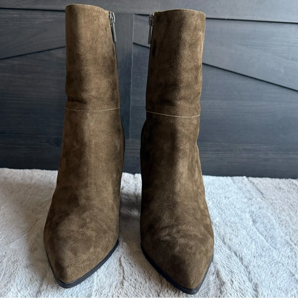 Donald J Pliner Women's Vantisp Kid Suede Boot Khaki Size 9.5 - Picture 12 of 16